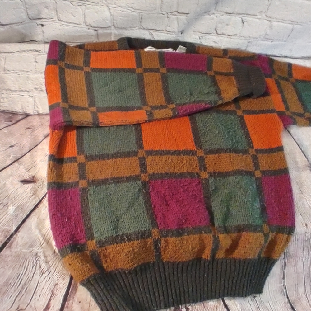 Sergio Block Patterned Multi-Color Large Vintage … - image 7